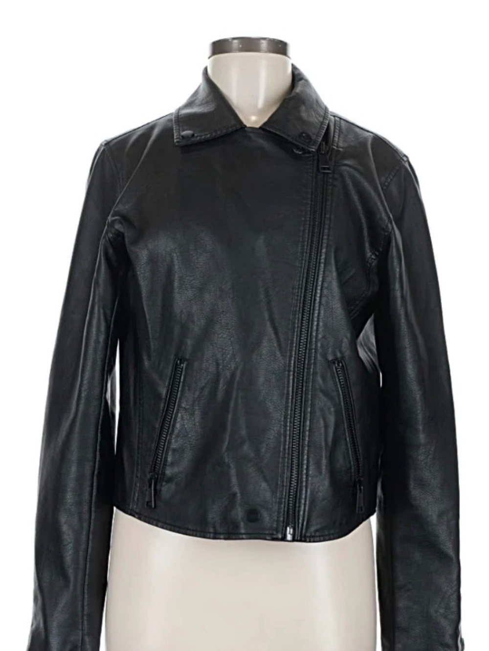 Anthropologie black leather moto jacket